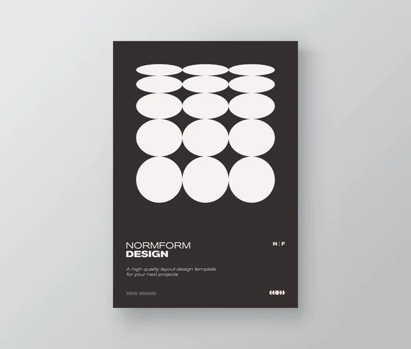 Postmodern Grafisch Ontwerp Van Formaat Vector Cover Mockup Gemaakt Modernistische — Stockvector