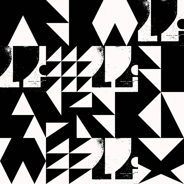 Nueva Estética Grunge Composición Abstracta Del Diseño Del Patrón Collage — Vector de stock