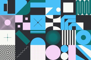 Vahşilik sanatı basit geometrik şekiller ve şekillerle yapılan soyut vektör kalıplarına ilham vermiştir. Kalın form grafik tasarımı, web sanatı, davetiye kartları, posterler, baskılar, tekstil, arka planlar için kullanışlı.
