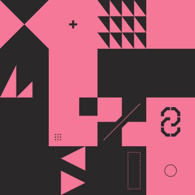 Neo Modernizm, soyut vektör geometrik şekil ve formlarla yapılmış. Basit form cesur grafik tasarımı, web sanatı, davetiye kartları, posterler, baskılar, tekstil, arka plan için kullanışlı.