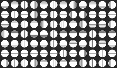 Siyah ve beyaz şekilli basit geometrik soyut vektör deseni. Geometrik grafik kompozisyonu, web tasarımı, kartvizit, davetiye, poster, tekstil baskısı, arkaplan.