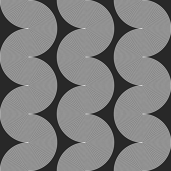 Patrón Vector Abstracto Geométrico Simple Con Formas Blanco Negro Composición — Archivo Imágenes Vectoriales