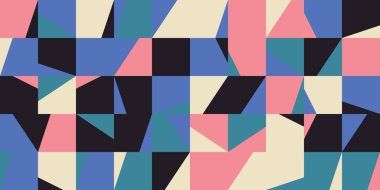 Cesur geometrik şekilli vektör soyut sembollerinin yeniden yapılandırılmış postmodern sanat eserleri, web arkaplanı, poster tasarımı, dergi ön sayfası, yüksek teknoloji baskısı, kapak resmi.