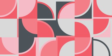 Basit geometrik formlarla kusursuz geometrik desenli tasarım. Büyük renk paleti ile dairesel geometrik vektör grafiği, poster tasarımı, kumaş baskısı, duvar kağıdı, ambalaj kağıdı için kullanışlı.