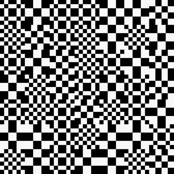 Patrón Vector Abstracto Geométrico Simple Con Formas Blanco Negro Composición — Vector de stock