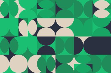 Geometrik şekiller ve elementlerle yapılan soyut sıradışı kompozisyonun modern sanat eserleri. Basit geometri vektörü arka planı web tasarımı, kartvizitler, davetiye, poster, moda baskıları için kullanışlı.