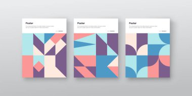 Postmodern grafik tasarım vektör kapağı seti modernizm ve minimal barbarlık tarzında oluşturuldu, poster sanatı, dergi ön sayfası, dekoratif baskı, web afişi için kullanışlı.