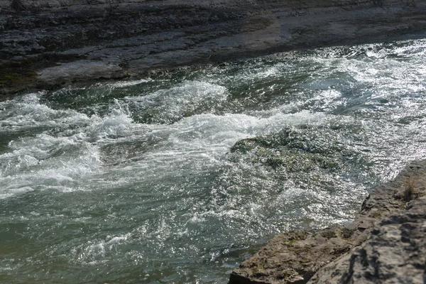 Sea Coast Afternoon Waves Splashes Sea Coast Stones — 스톡 사진