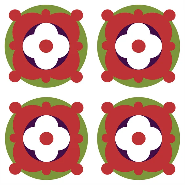 Wzór Koła Różni Się Kolorem Rozmiarem Różnych Wersjach Białym Tle — Zdjęcie stockowe