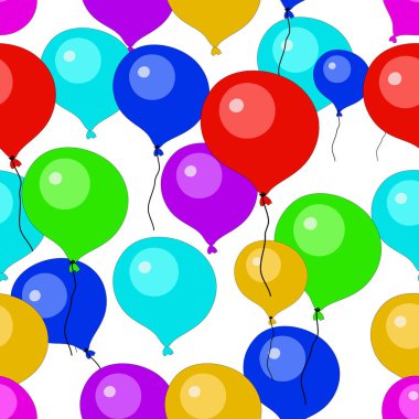 Beyaz arka planda komik renkli güzel palyaço deseni