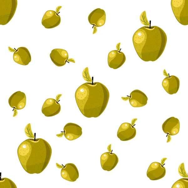 Wzór Soczysty Żółty Dojrzałe Piękne Jabłko Białym Tle — Zdjęcie stockowe