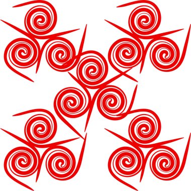 Beyaz arkaplanda dairelerden oluşan parlak renkli çizgilerin deseni