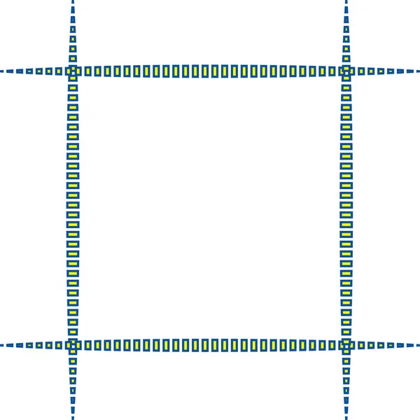 真っ直ぐに点線が交差し白い背景に面白い正方形を作ります — ストック写真