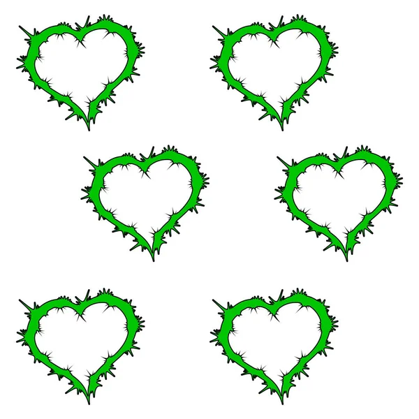 Vzor Kresba Pestrobarevné Srdce Smutný Veselý Bílém Pozadí — Stock fotografie
