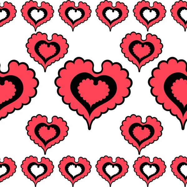 Σχέδιο Μοτίβο Μιας Πολύχρωμης Καρδιάς Λυπημένος Χαρούμενος Λευκό Φόντο — Φωτογραφία Αρχείου