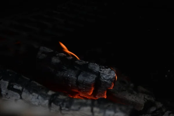 Fire Burns Wood Burning Them Very High Temperature — Stock Photo, Image