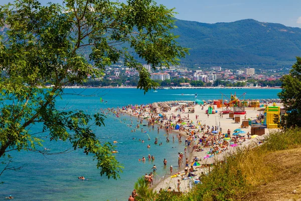 Vacaciones Verano Playa Costa Del Mar Negro Gelendzhik Rusia Fotos —  Fotos de Stock
