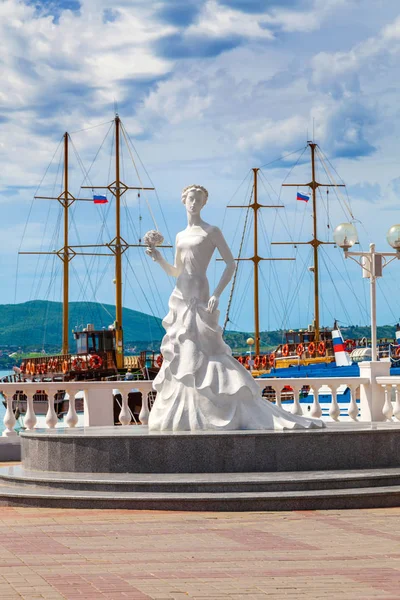 White Bride Monument Sur Côte Gelendzhik Côte Mer Noire Dans — Photo