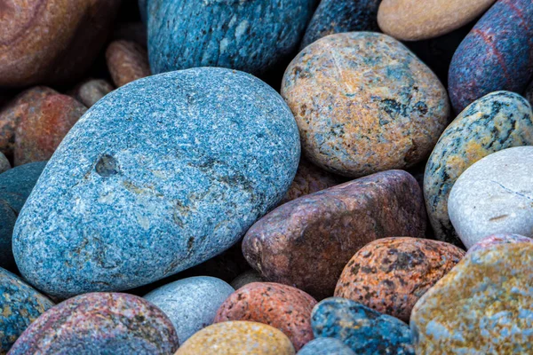 Textura Pequenas Pedras Redondas Multicoloridas Praia Mar Báltico — Fotografia de Stock