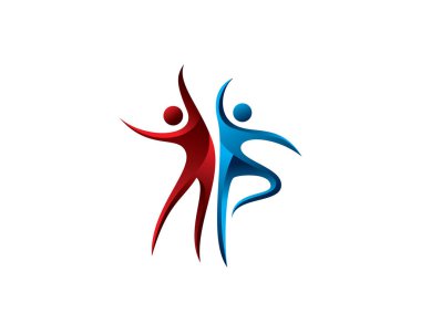 Üç boyutlu olarak dans eden iki figür.