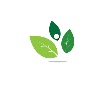 Üç yaprak sağlıklı bir insan figürü oluşturuyor.