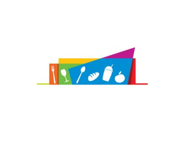 Cotemporary Restoran Kafe binası modern logo olarak