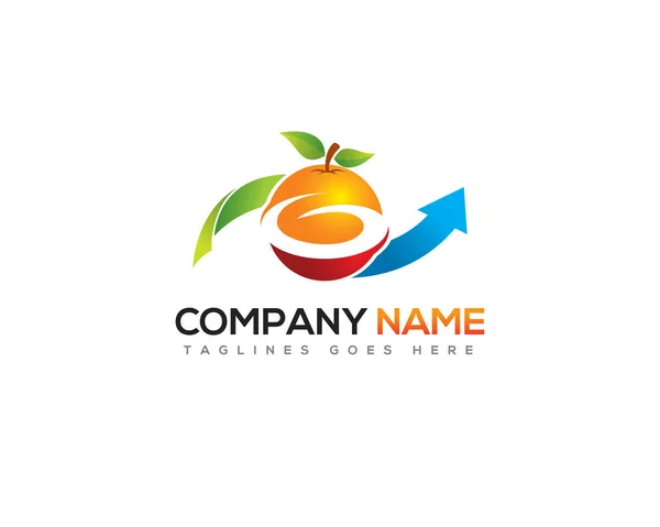 Orange Fruits Freshness Company — 스톡 벡터