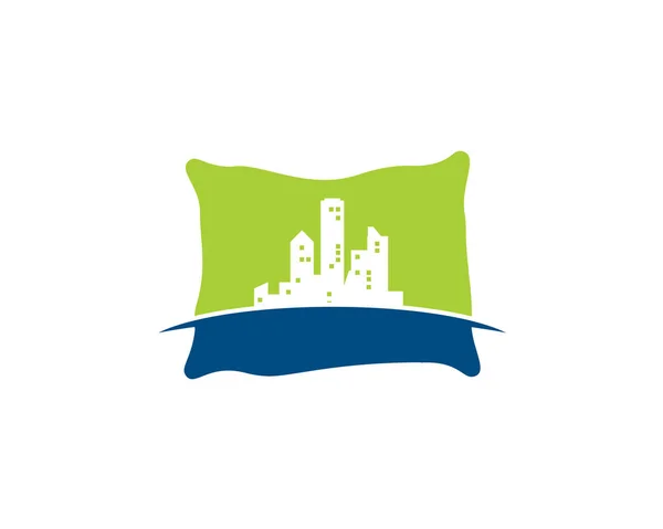 Stad Kudde Resebyrå Logotyp — Stock vektor