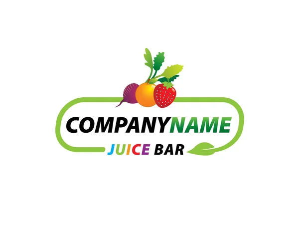 Juice Dricka Dryck Bar Logotyp — Stock vektor