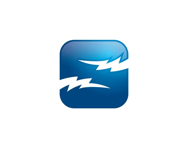Carta Logotipo Relâmpago — Vetor de Stock