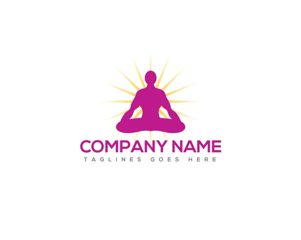 Avslappning Meditation Center Logotyp — Stock vektor