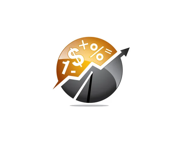 Glansiga Marknadsföring Agent Grafpresentation Ikon Apps Logotyp — Stock vektor