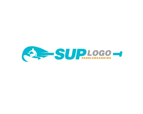 Sup Levante Paddleboarding Logo —  Vetores de Stock