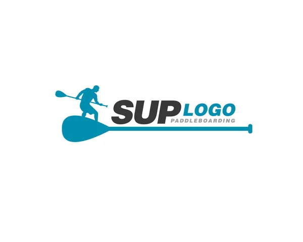 Sup Stand Paddleboarding Logó — Stock Vector