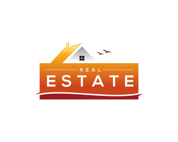 Verano Real Estate Logo — Archivo Imágenes Vectoriales