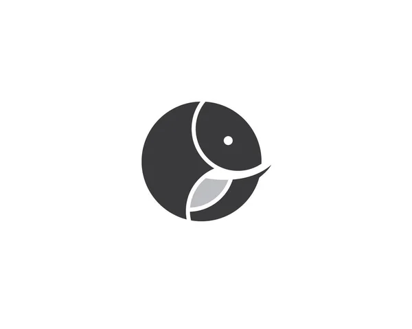 Simple Strong Elephant Logo Circle — 스톡 벡터