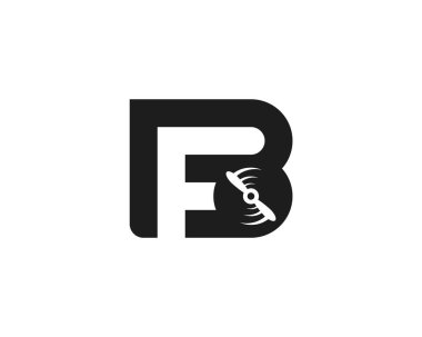B F uçak pervanesinin anagram harf logosu dönüyor