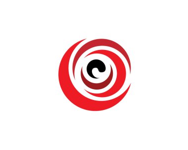 Basit daire gül logo vektörü