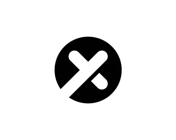 Circolare Rotondo Emblema Monogramma Anagramma Monoline Lettermark Logo Della Lettera — Vettoriale Stock
