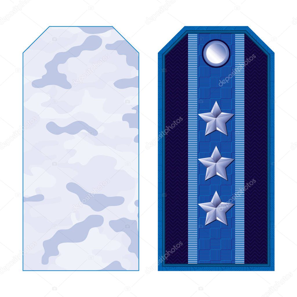 Blue Military Shoulder Straps