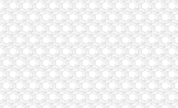 Abstract White Futuristic Honeycomb Cell Pattern — Stock Vector