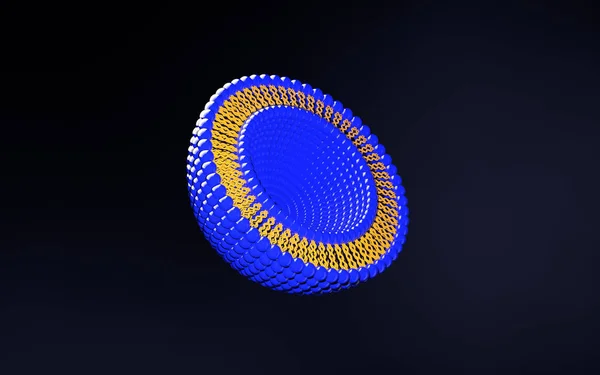 Liposome Bi-계층 구조 3d 그림 — 스톡 사진