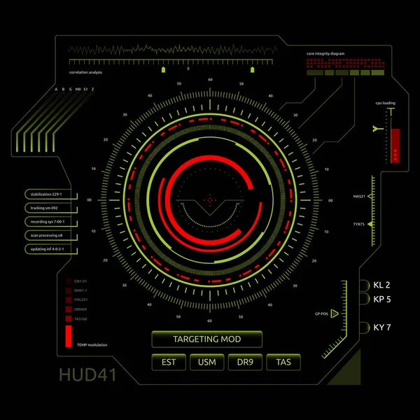 Futuristická dotyková obrazovka uživatelské rozhraní Hud — Stock fotografie