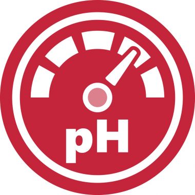 Ph kırmızı yuvarlak simge artması