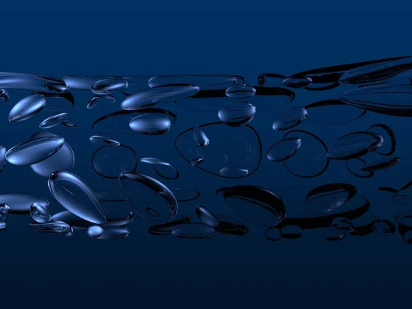 Water droplets on a blue background — Stock Photo, Image