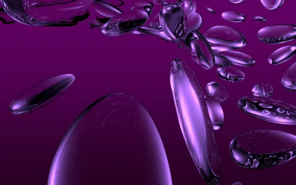 Water droplets on a purple background — Stock Photo, Image