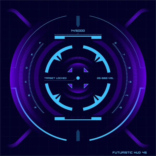 Interface utilisateur futuriste à écran tactile HUD — Image vectorielle