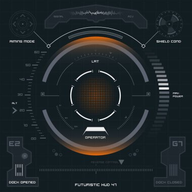 Fütüristik dokunmatik ekran kullanıcı arayüzü Hud