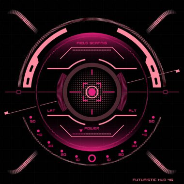 Fütüristik dokunmatik ekran kullanıcı arayüzü Hud
