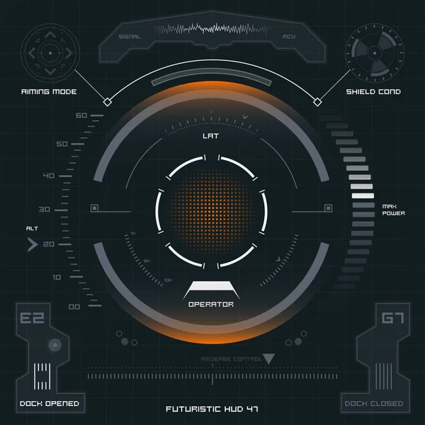 近未来のタッチ画面のユーザー インターフェイス Hud — ストック写真